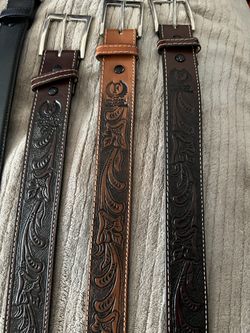 Hand Made Leather Belts $40 Each