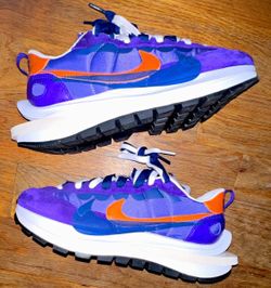 Nike x Sacai VaporWaffle Dark Iris Campfire Orange Men Sz 8/Women 9.5 RARE! VNDS