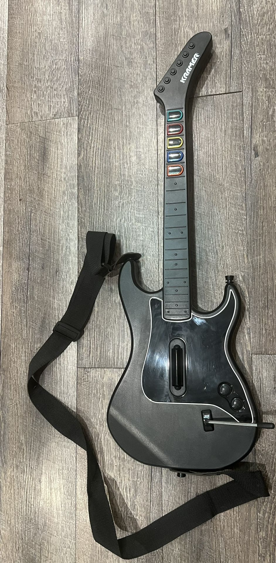Kramer Striker PS2 Wireless Black Guitar Hero Controller 95119 805 No Dongle