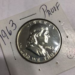 Beautiful Proof 1963 Franklin Half 