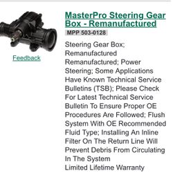 MasterPro Part# (contact info removed) Steering Gear Box - Brand New