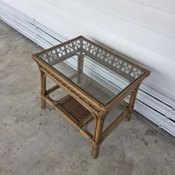 Glass Top End Table