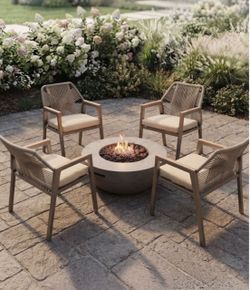 Set of 4 Outdoor Dining Chairs (HN)