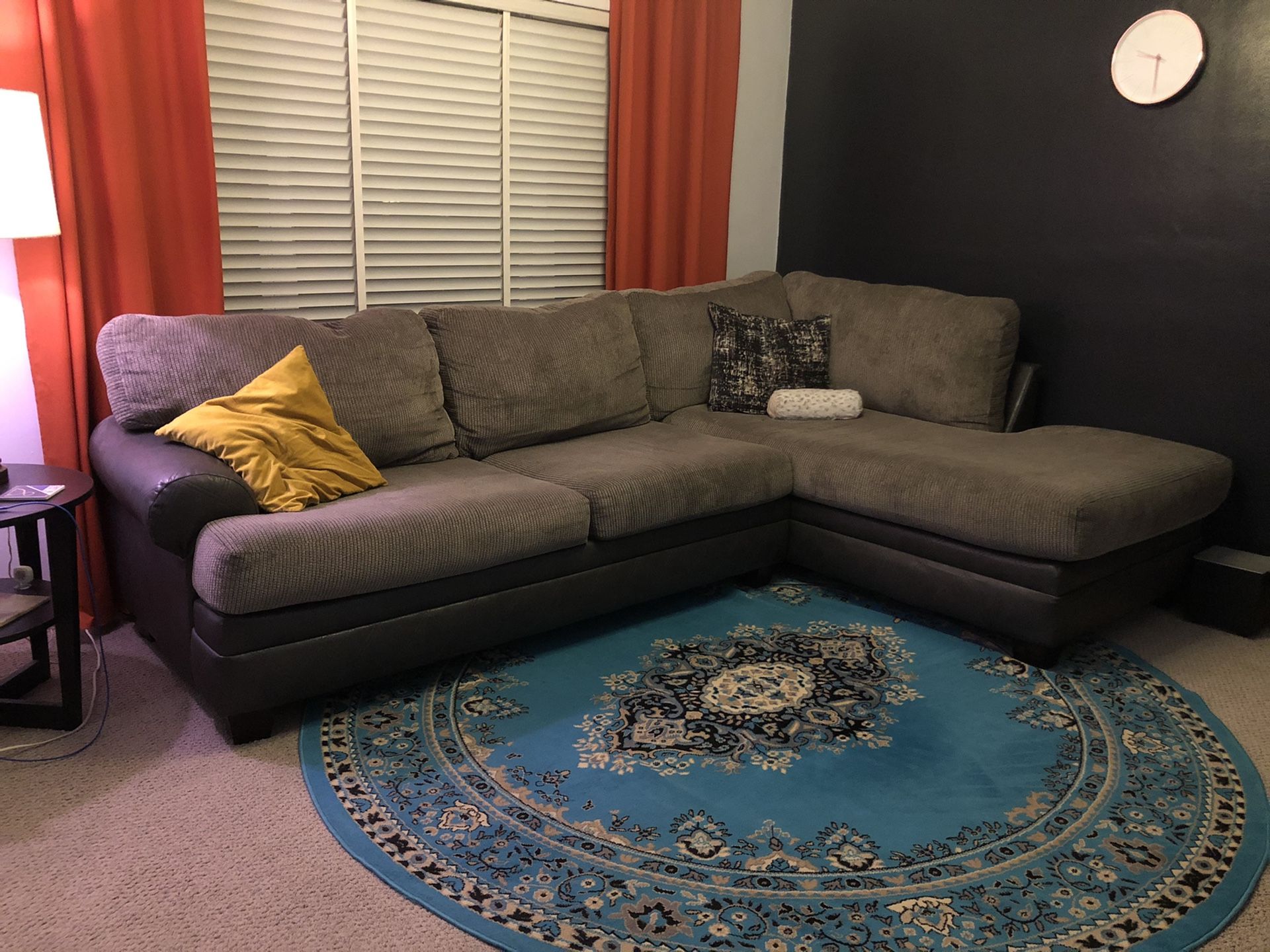 Cozy Grey Sectional Couch