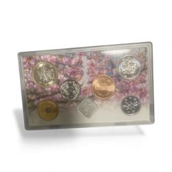 The Japan 6-Coin Cherry Blossom Viewing in OSAKA BU Set featuring Naruhito is a collection of uncirculated coins from Japan. This set, certified 