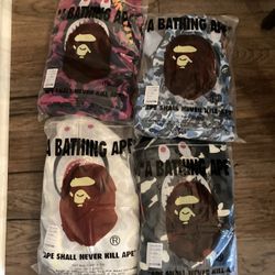 Bape Hoodie Large New 