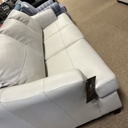 White Leather Premium Couch!