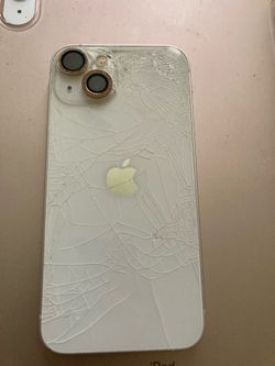 Unlocked iPhone 13 256GB White - Fully Functional - Cracked Back