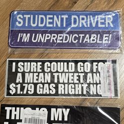 2 bumper stickers