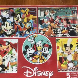 5 Jigsaw Puzzles Multipack Disney Classics Mickey Minnie Donald Goofy Ceaco Chef