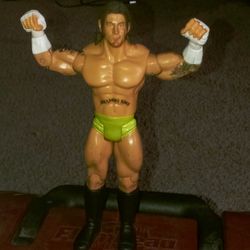 2004 Jakks Pacific WWE CM Punk Straight Edge Yellow Wrestling Action Figure