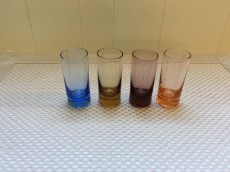 1930’s hand blown aperitif glasses (4)
