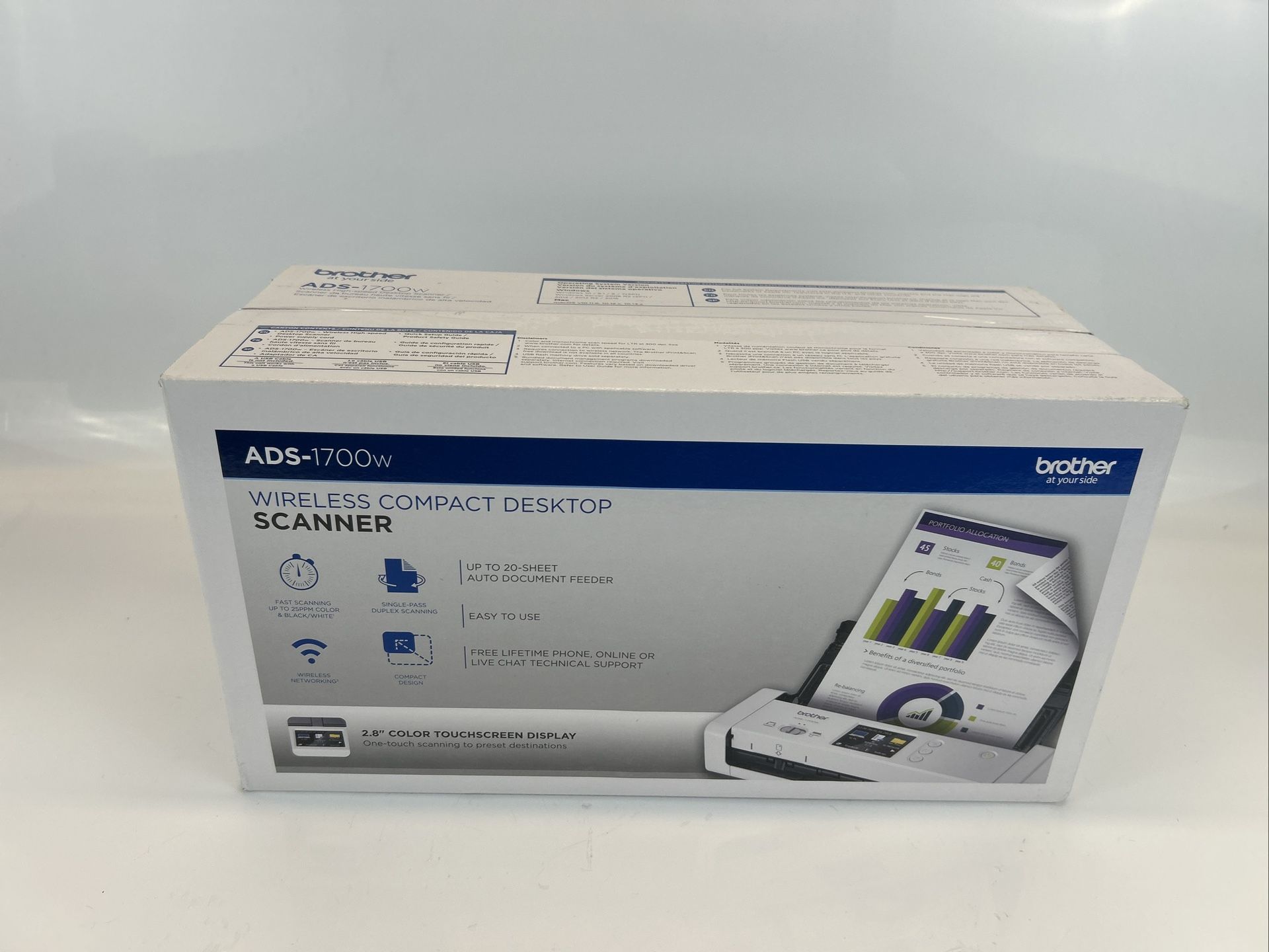 Brother ADS1700W Wireless Sheetfed Scanner NEW 