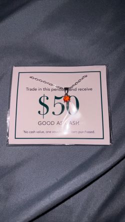 Effy Jewelry $50 Trade-In Voucher & Orange Solitaire Pendant Necklace | Cruise Promo