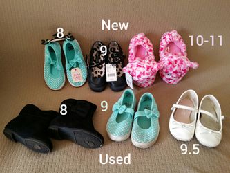 6 new and used girl toddler shoes