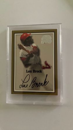 Lou Brock Autographed Baseball Card
