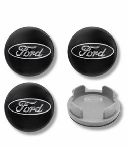 FORD Alloy Wheel Centre Cap Hub x4 For Ford Fiesta Black 54mm