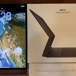 iPad Pro 12.9” 5th Gen 256GB + Magic Keyboard + Brand New Apple Pencil 2