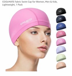 Fabric Swim Cap | Light Pink | Size Medium | UPF 50+