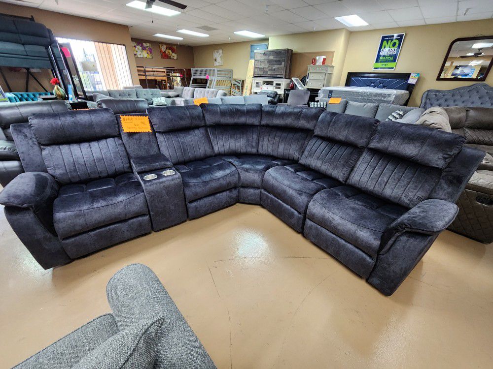 6 Pc Super Sofa Grey Sectional Also Avail In Brown