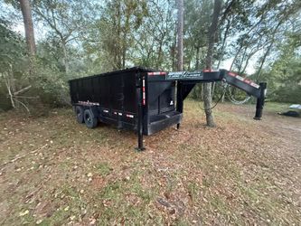 7x16x4 Gooseneck Dump Trailer-Used-Great Condition