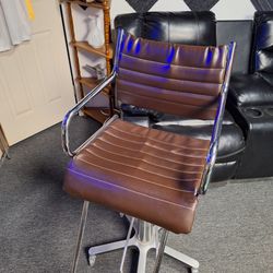 Koken Leather Salon Chair Hydraulic Lift Made In Japan Custom Wheels