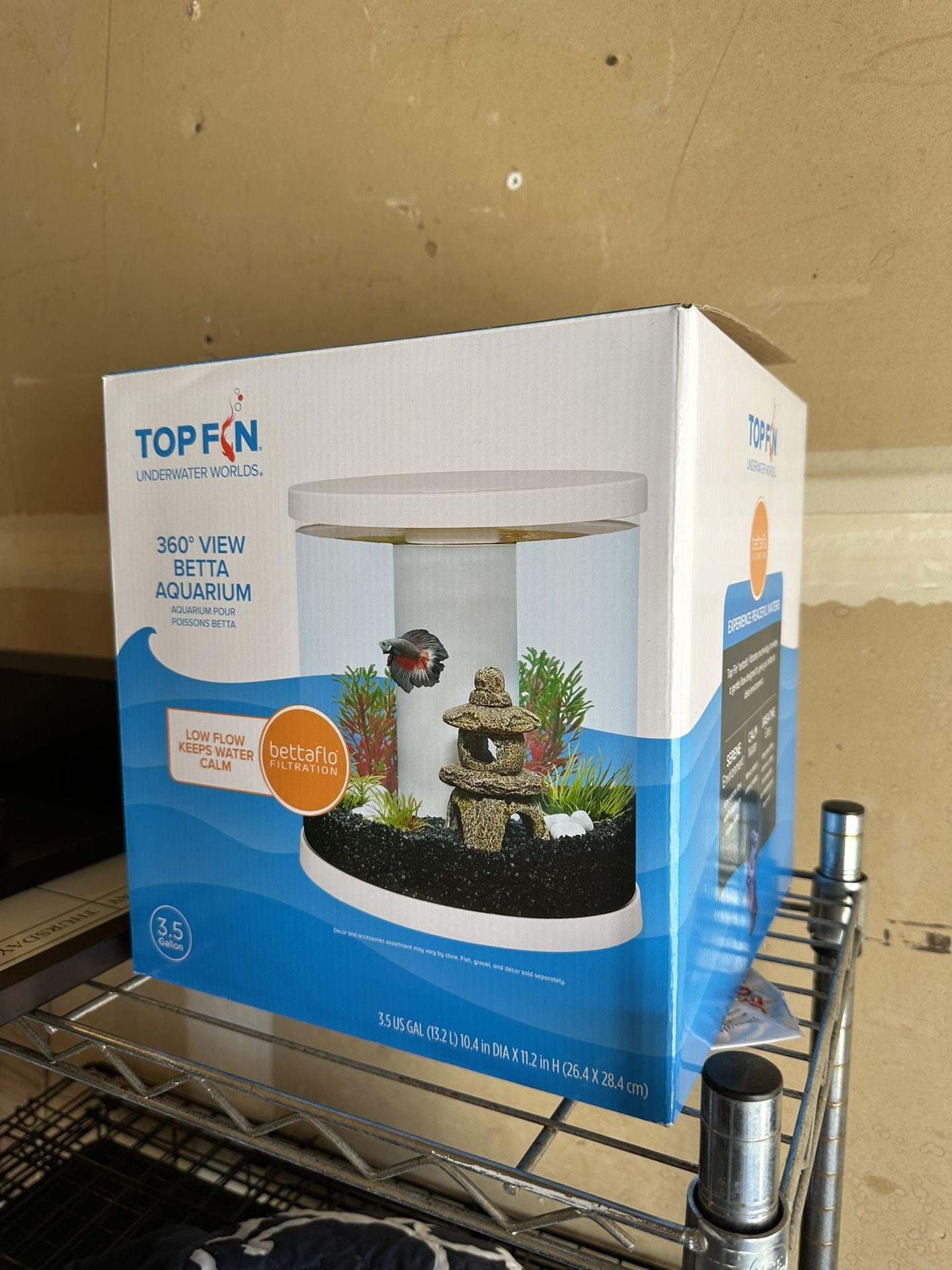 Top Fin 360° View Betta Aquarium (Used - No Filter)
