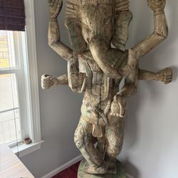 Antique Wooden Ganesha Piece