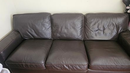 Free Brown Leather Sofa