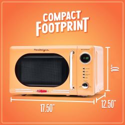 Retro orange microwave