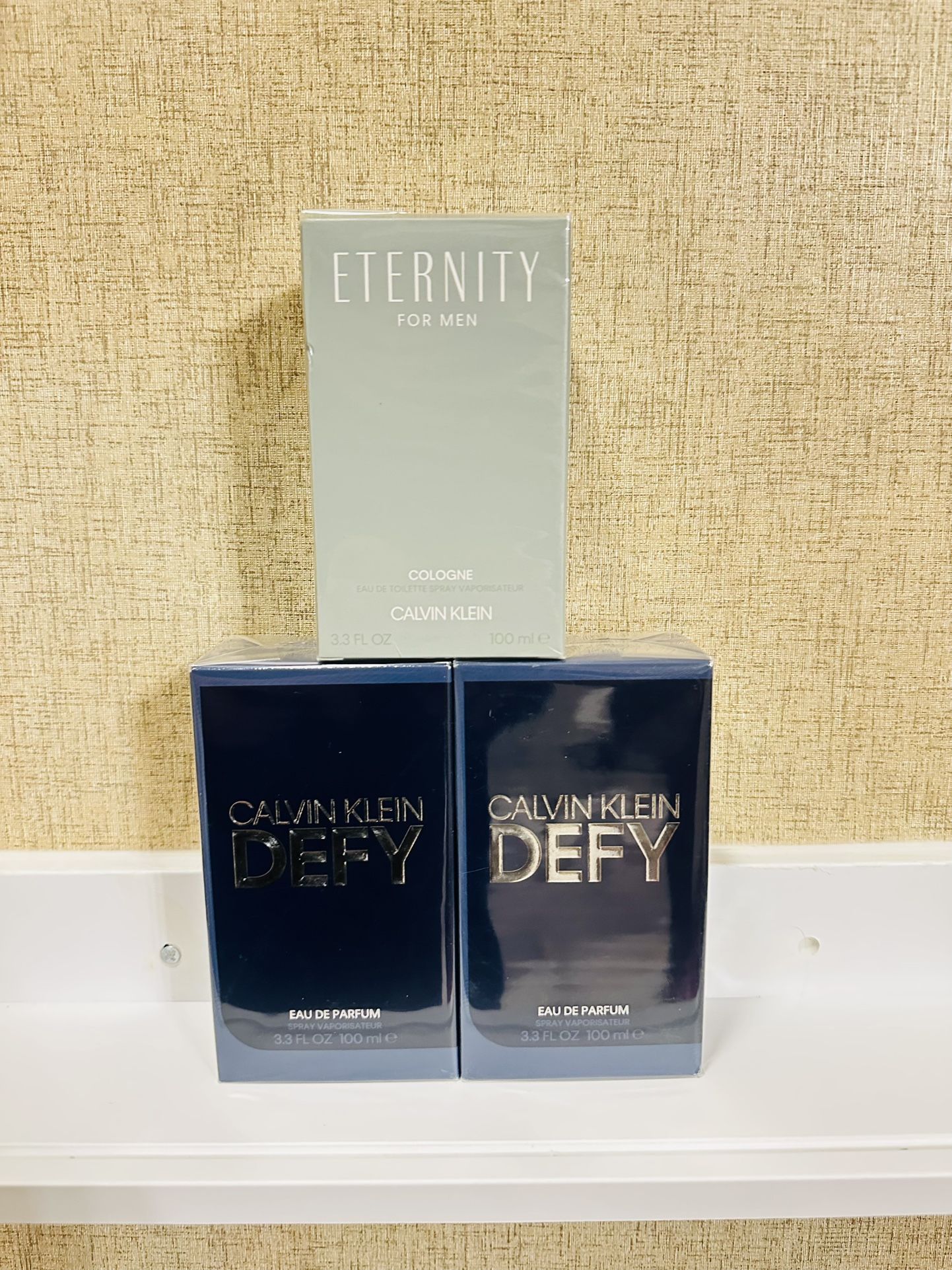 Calvin Klein Eternity And Defy Cologne For Men 3.4oz