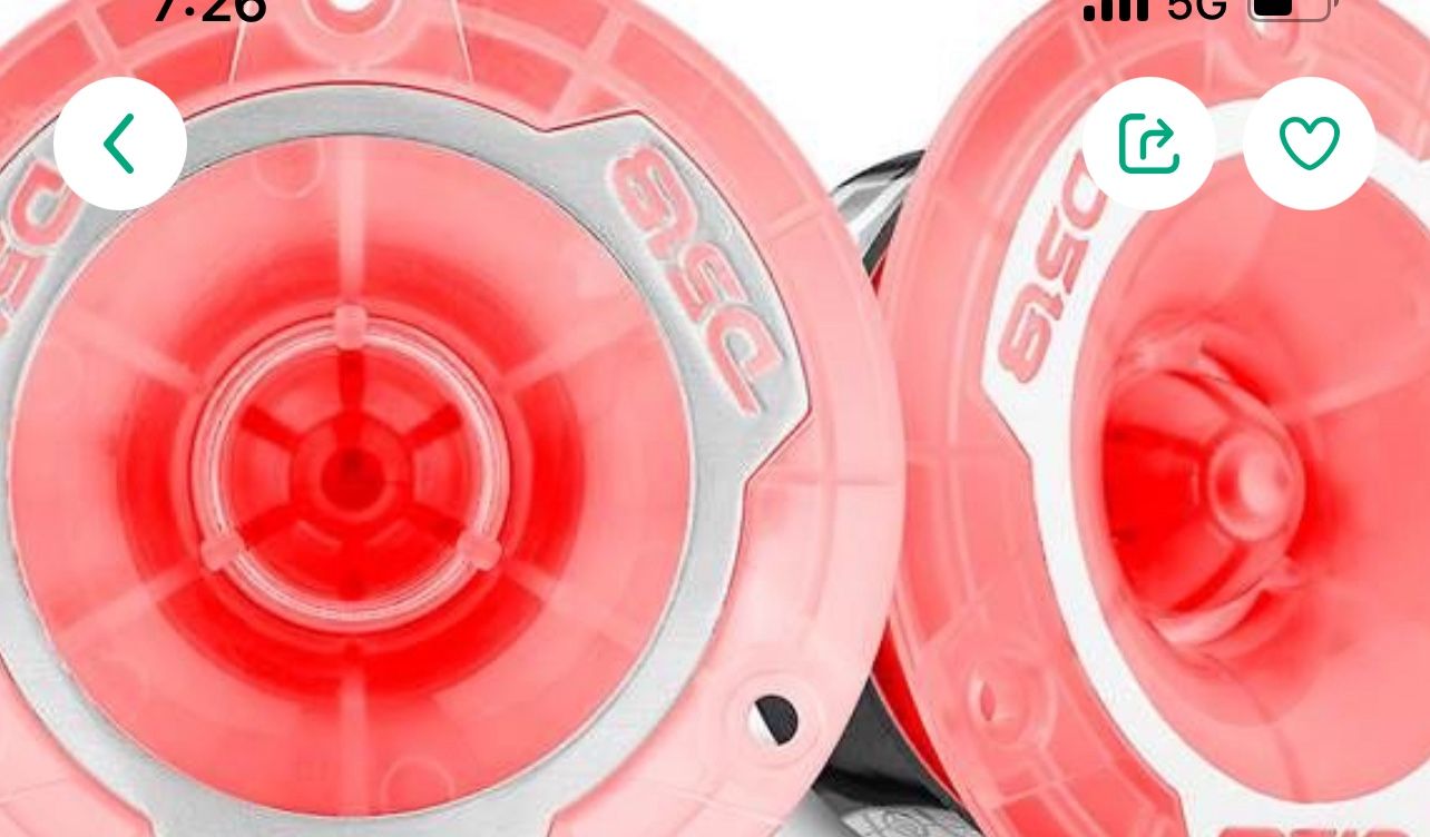 DS18 PRO-TW1L Pair of 3.8" super bullet tweeters with RGB LED lights