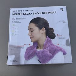 Sharper Image Heated Neck & Shoulder Wrap – Lavender (Used, Great Condition)
