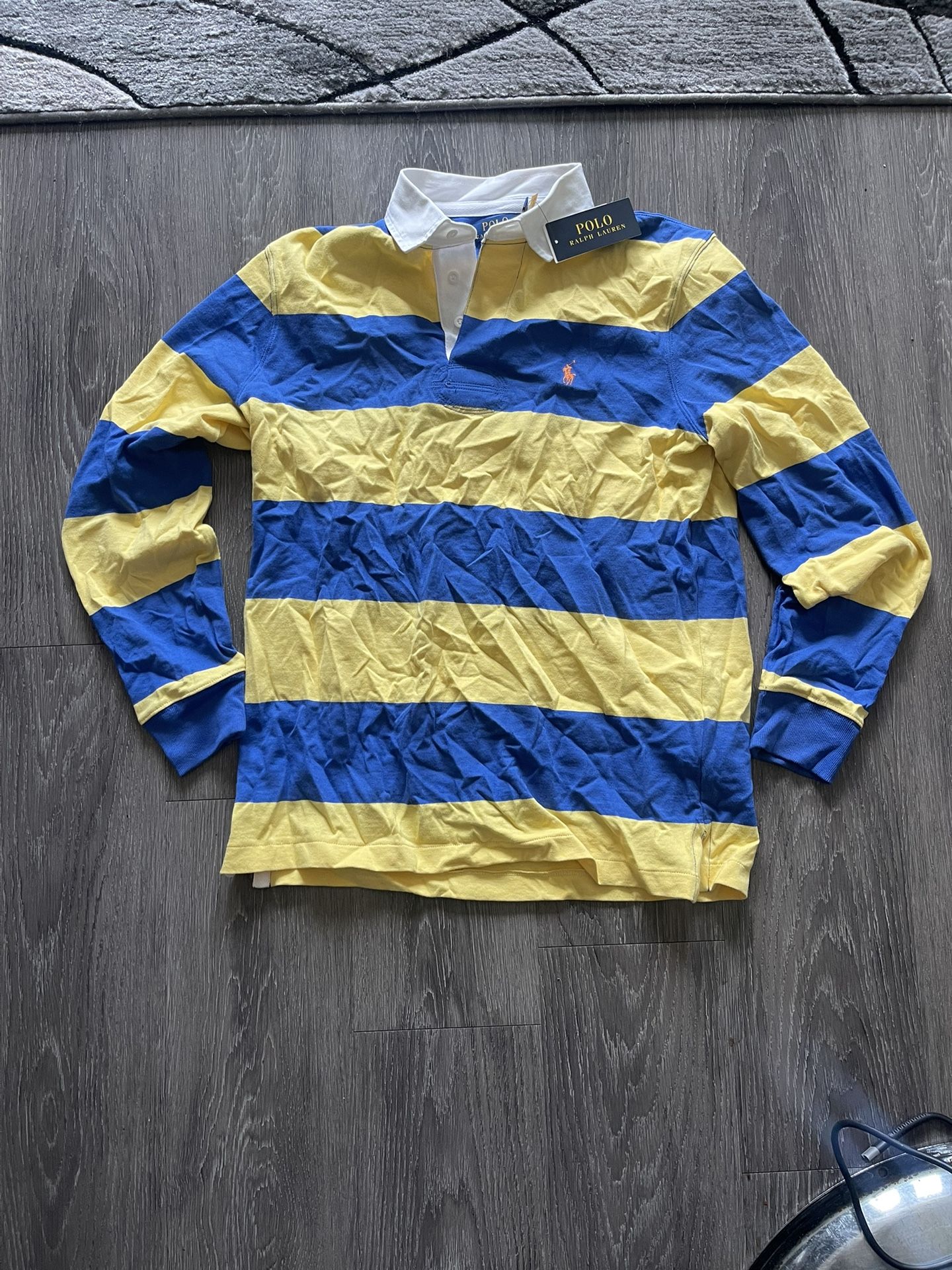 Yellow And Blue Ralph Lauren Rugby Polo