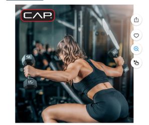 Pesas Cap Juego de Pesas Hexagonales de Hierro Fundido Barbell de 100 lb con Estante, Negro