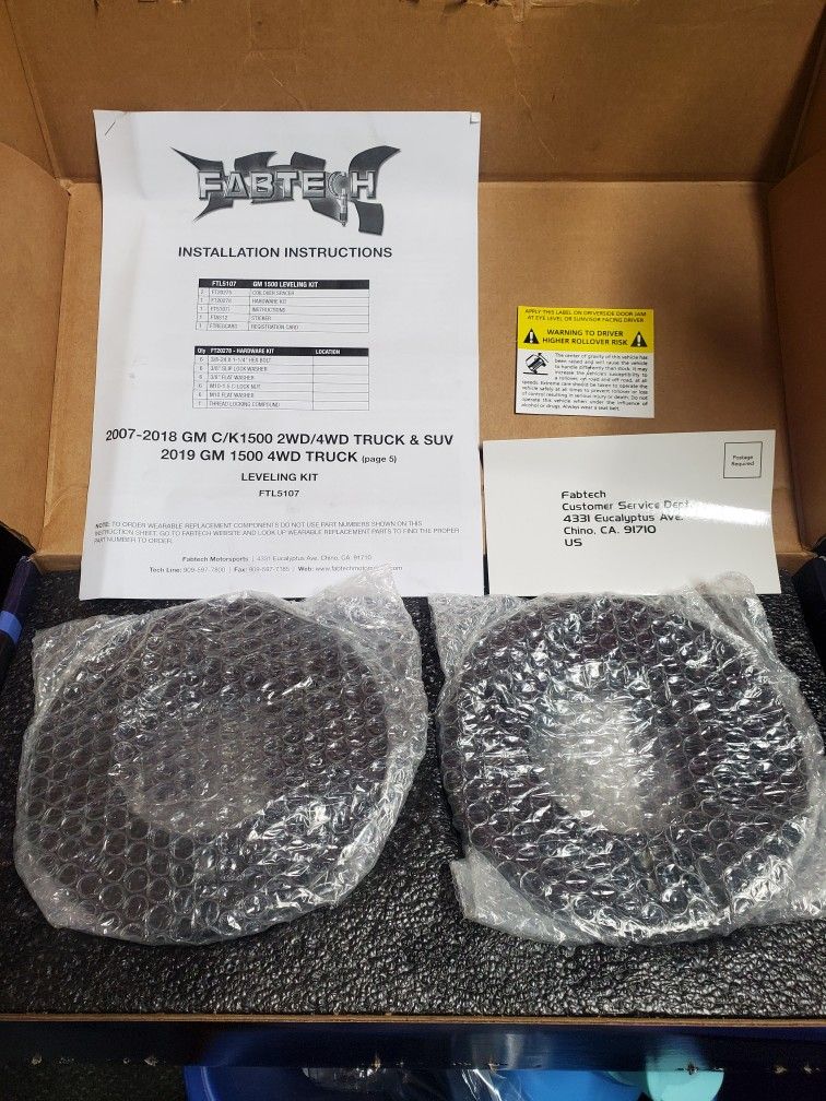 Leveling Kit Fabtech Ftl5107