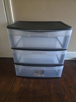 3-Drawer Plastic Storage Cart