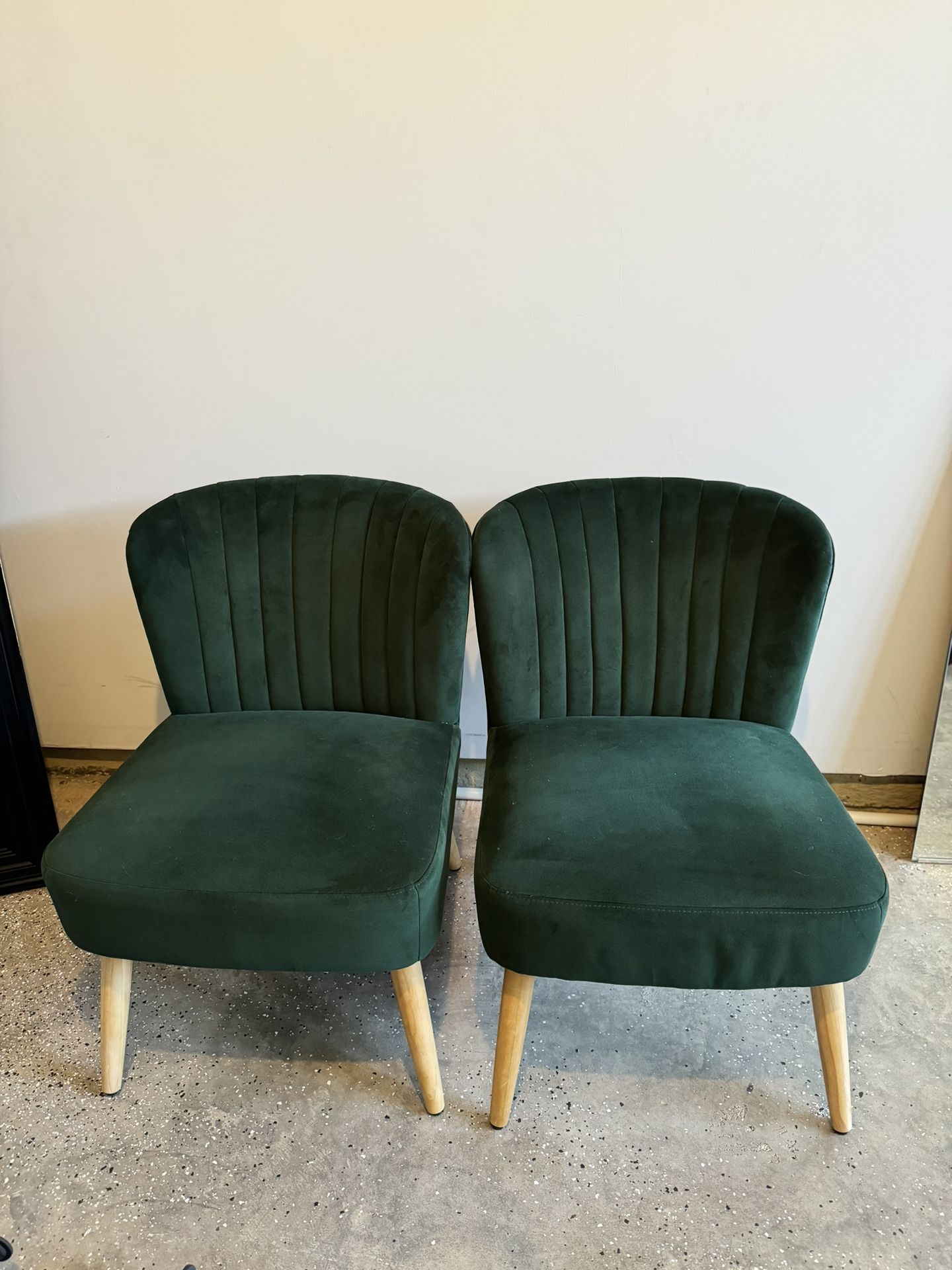 Set of 2 Chelidon Velvet Slipper Green Chair - Threshold from Target