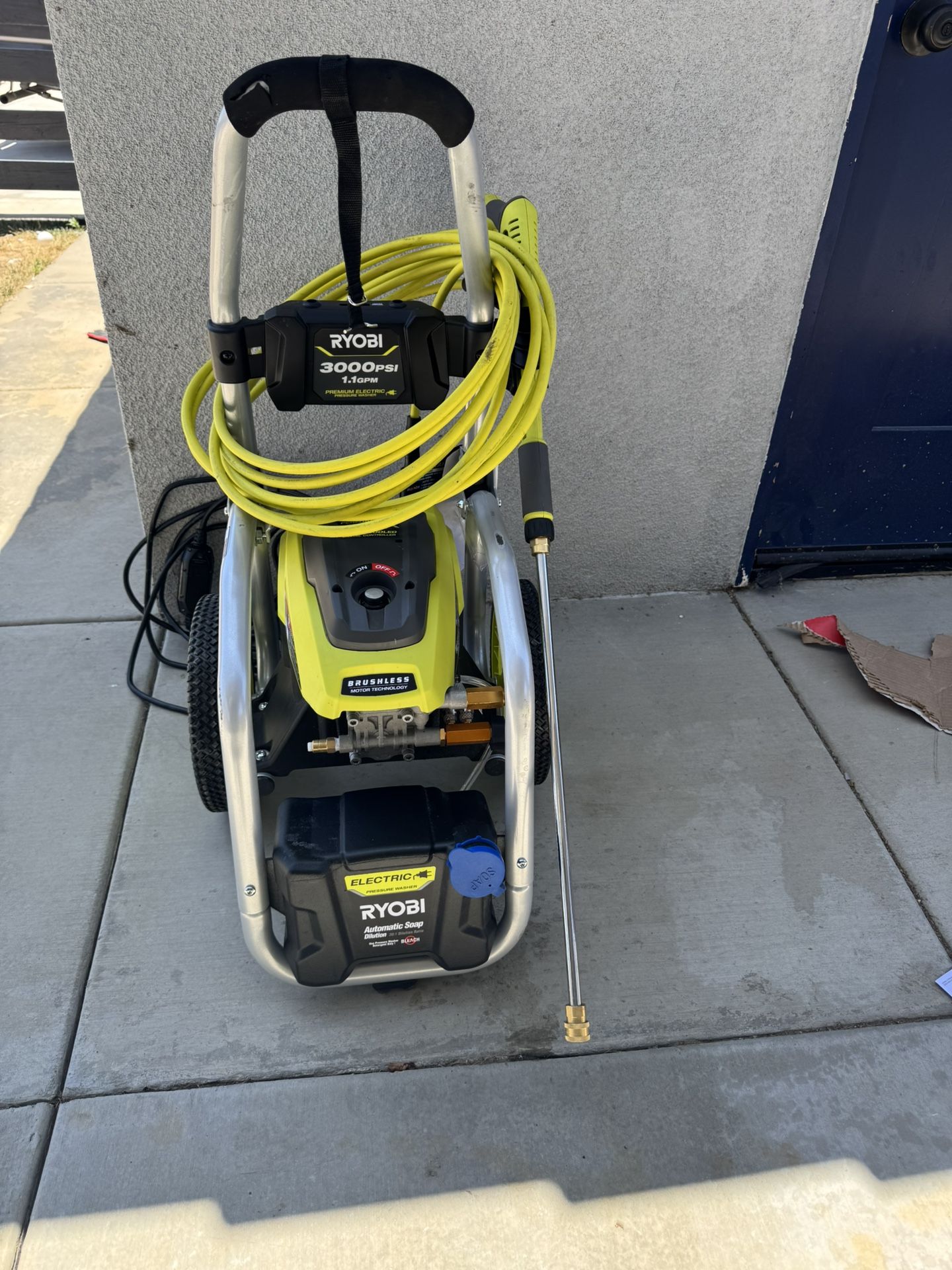 3000 Psi Ryobi Electric Pressure Washer Includes Gun, Hose, And Water Tips