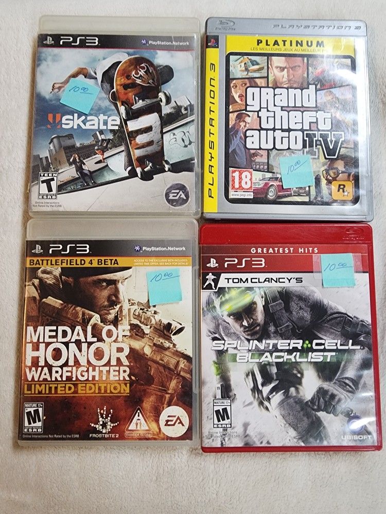 PS 3 Games (Qty 4)
