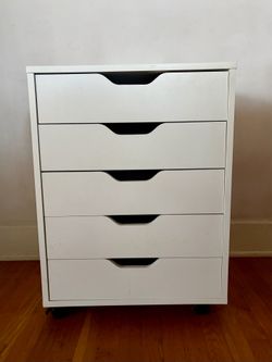 Five-drawer office or craft storage rolling unit