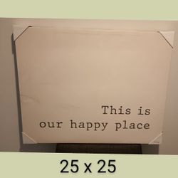 Brand New Threshold Art Framed Canvas  25 X 25