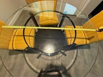 Round Glass Top Dining Table