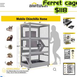 😀 Aivituvin-AIR56 Large Wooden Chinchilla Ferret Cage