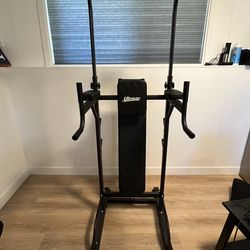 Weightbench, pull-up/dip tower