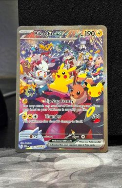Pikachu ex Pokémon Card 150/128 Secret Rare