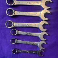 MAC Tools 12Pt Metric Stubby Combination Wrench 10 13 14 17 18 19mm CS2 6Pc 