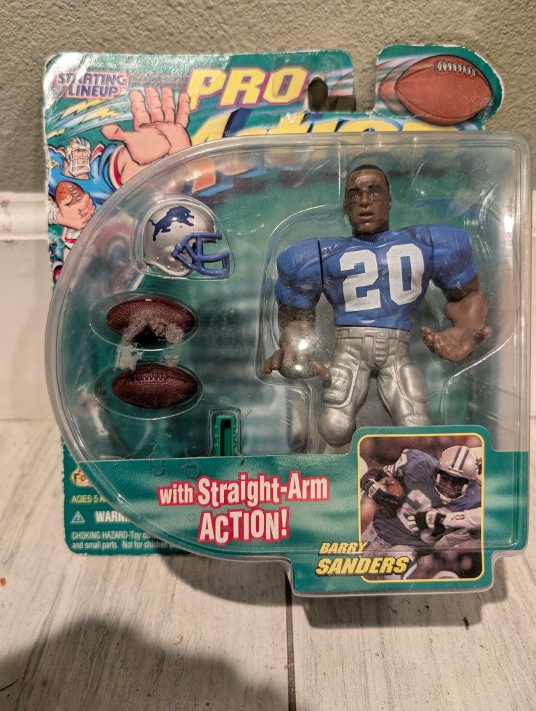 Kenner Starting Lineup Barry Sanders Pro Action 1999 Action Figure Sealed NIB