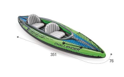 Two person inflatable kayak