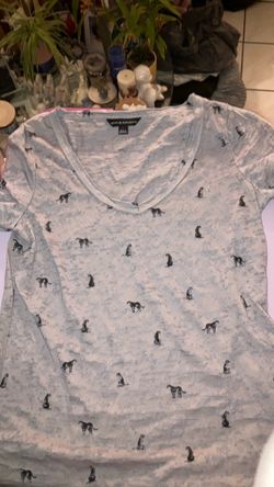 Rock & Republic Animal Print V-Neck T-Shirt